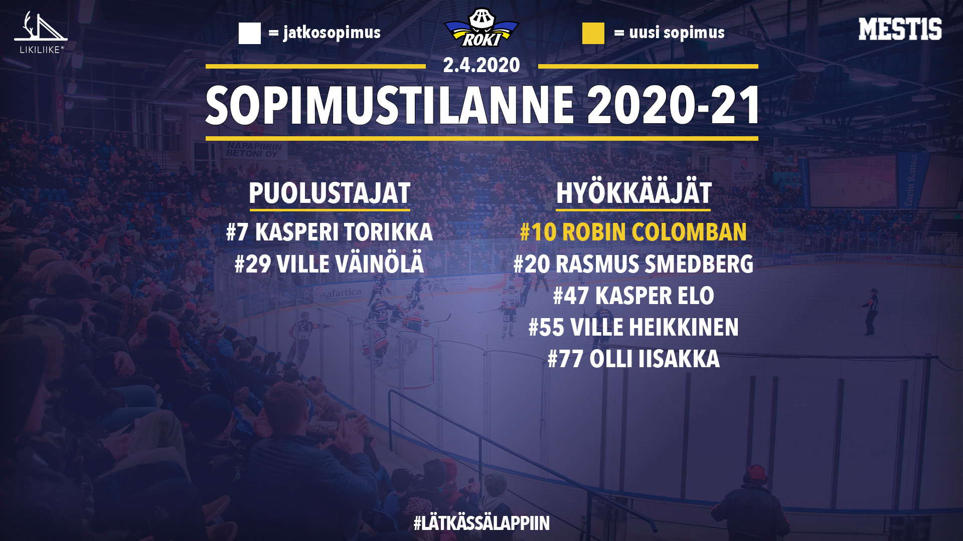 Elo, Iisakka ja Väinölä jatkavat RoKissa