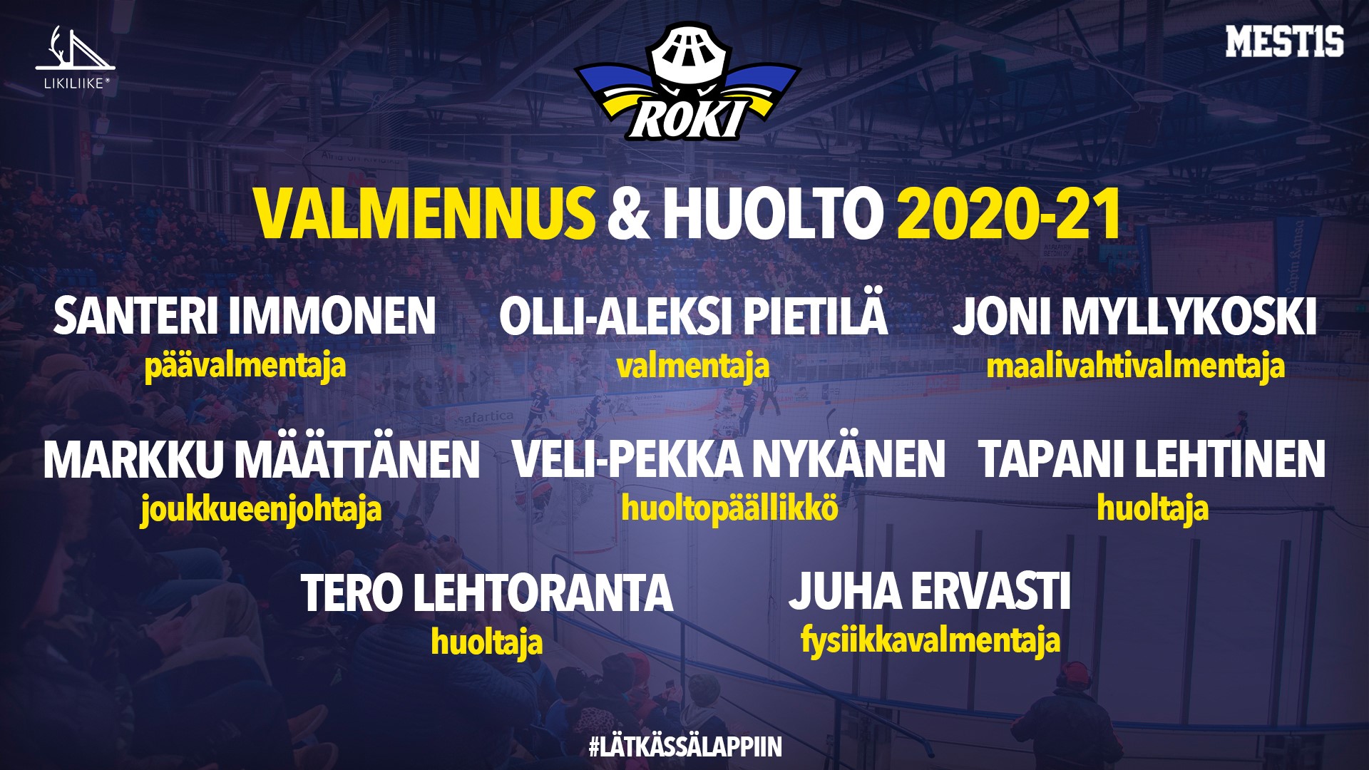 Valmennus- ja taustaryhmä valmiina Mestis -kauteen 2020-21